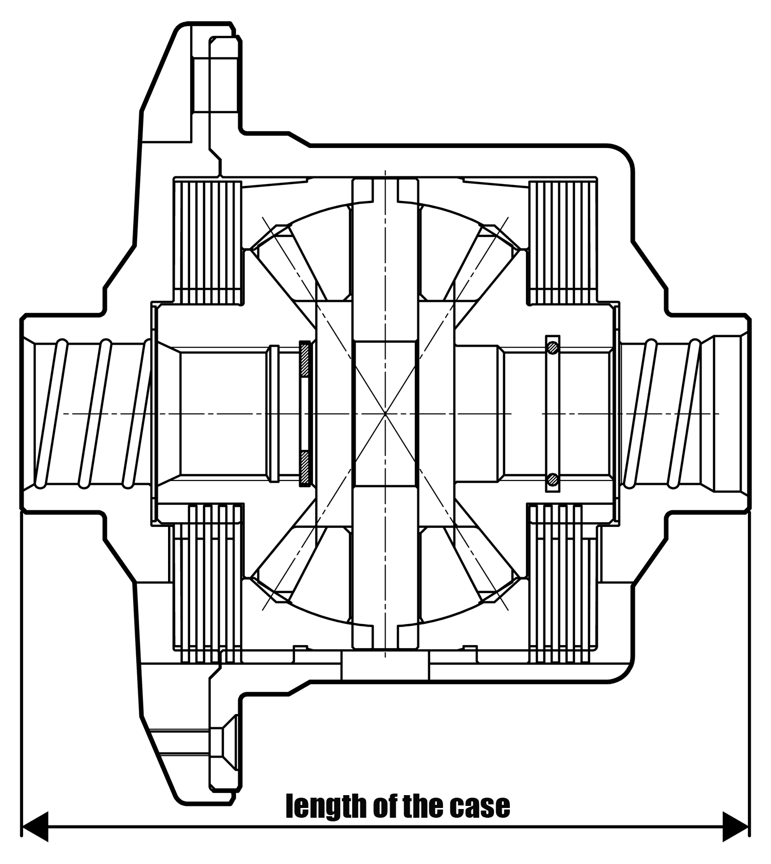 Confirm the type name from the shape of the differential case body.