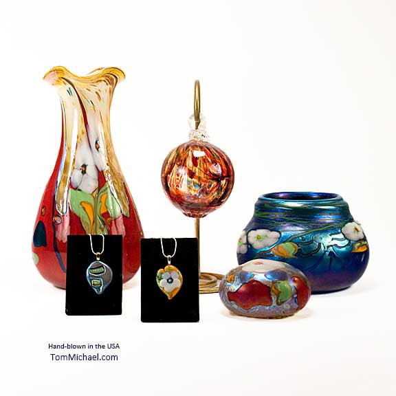 Archive of Decorative Art Glass handcrafted by Tom Michael, Odyssey Art