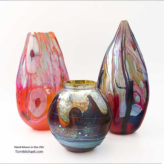 Archive of Decorative Art Glass handcrafted by Tom Michael, Odyssey Art