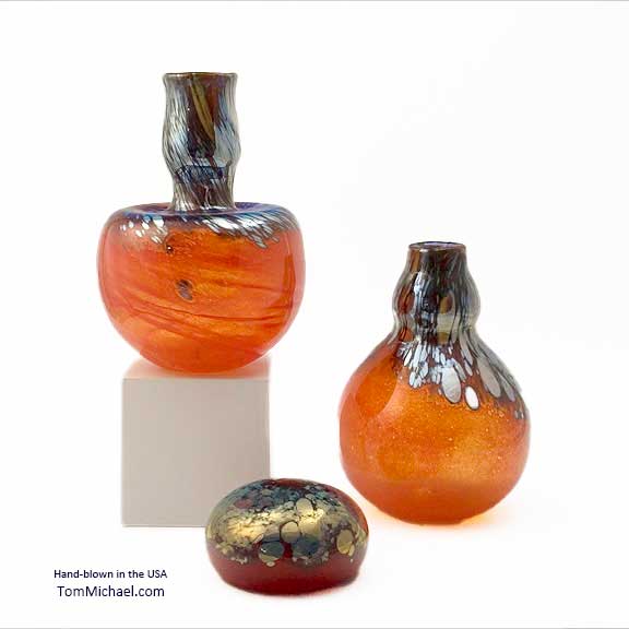 Archive of Decorative Art Glass handcrafted by Tom Michael, Odyssey Art Glass, USA