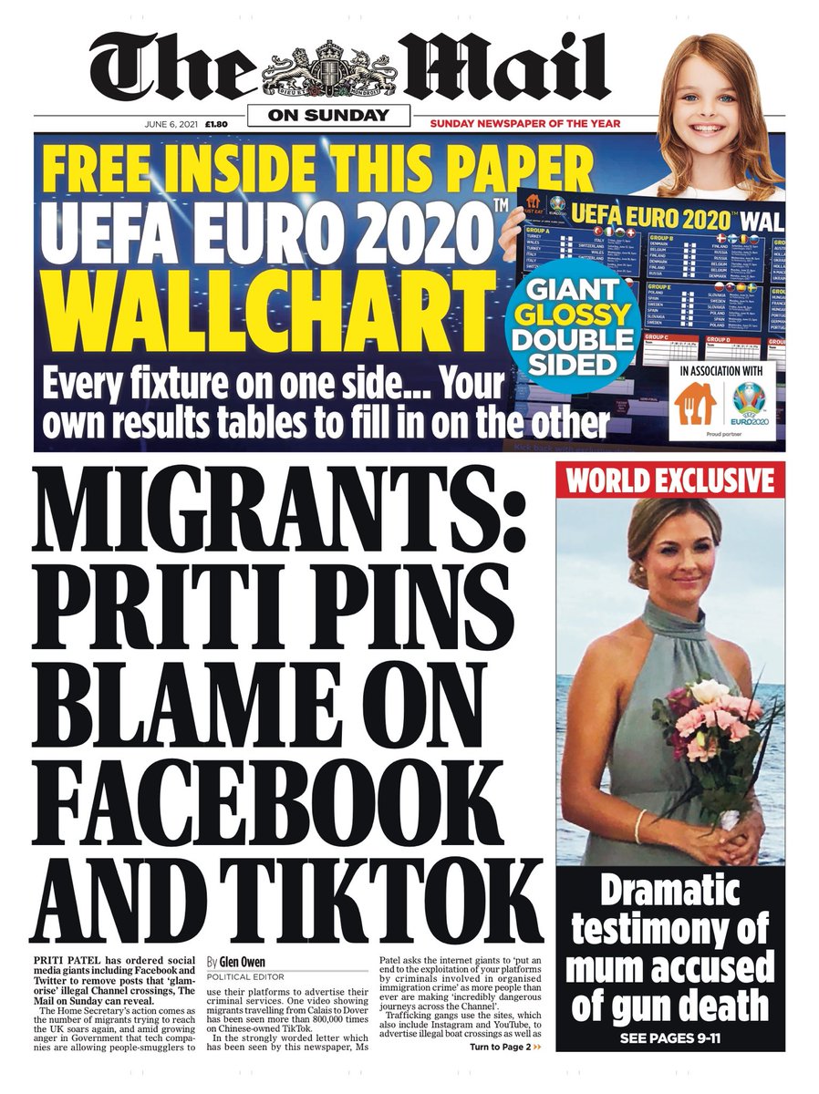 Mail on Sunday Front Page 6th of June 2021 Tomorrow's Papers Today!