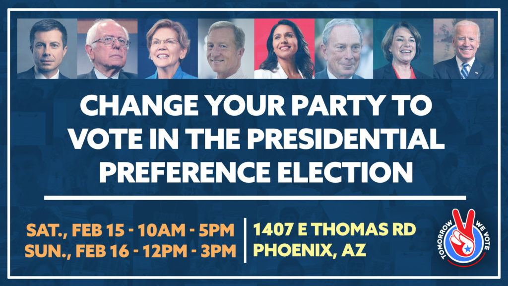 Change Your Party Affiliation for the March 17 Election Tomorrow We Vote
