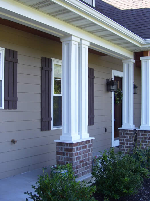 columnsexterior Custom Homes by Tompkins Construction