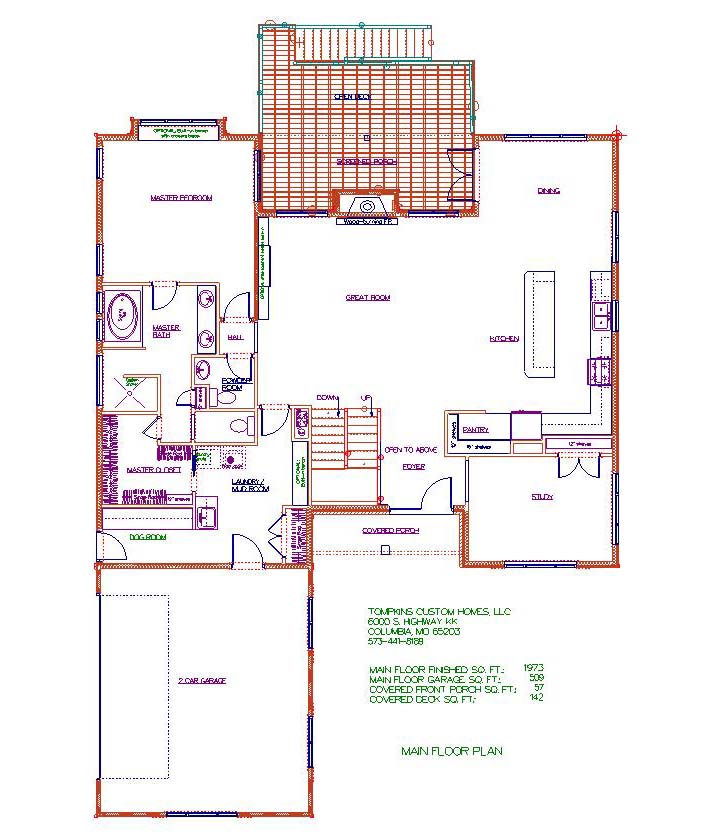 Floorplan 800defoe Custom Homes by Tompkins Construction
