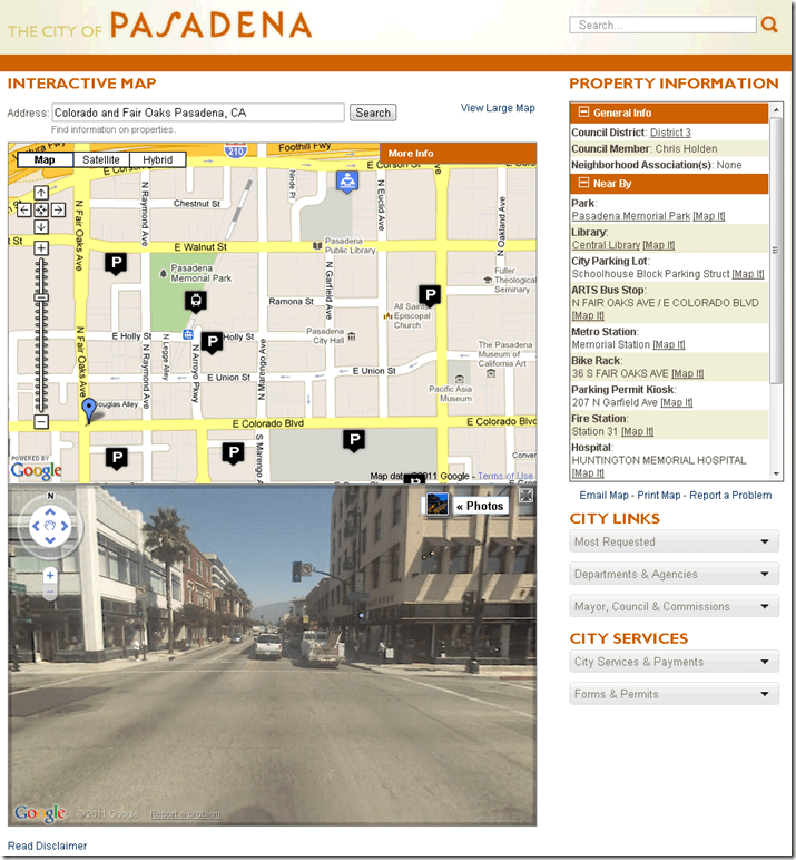 City of Pasadena Interactive Map Enhancements Tom Wayson