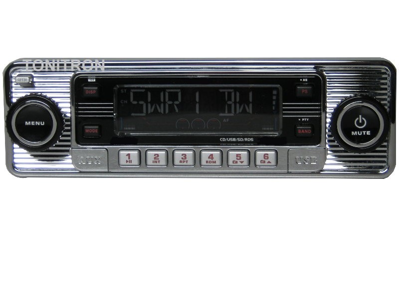 USB SD CD MP3 Retro Design Look Oldtimer Chrom Autoradio Youngtimer eBay
