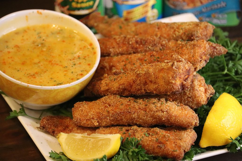 Fried Salmon Sticks with Cowboy Butter by Fly Chef Alden B Tony Chachere's