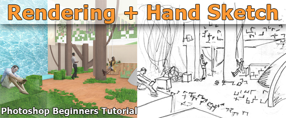 Combine Architecture Rendering With Hand Drawn Sketch Effect Combine Architecture Rendering With Hand Drawn Sketch Effect