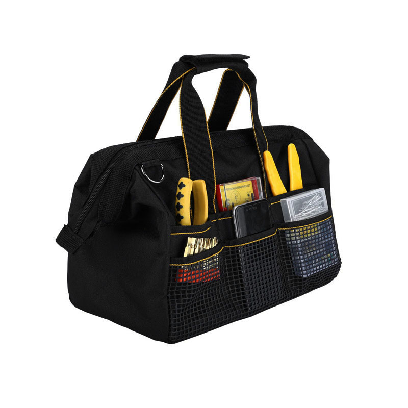 Portable Electrician Tool Bag Multifunction Capacity Tote Bags Black