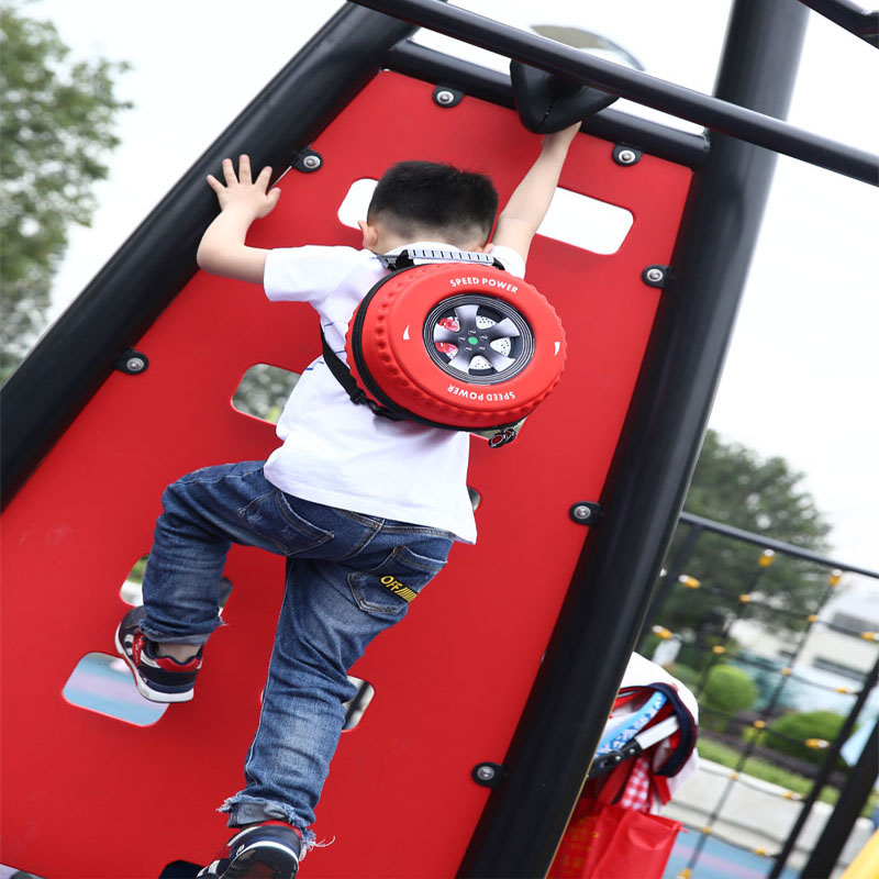 2019 New 3D Cartoon Car Tire Shape Backpack Children Zipper Bag