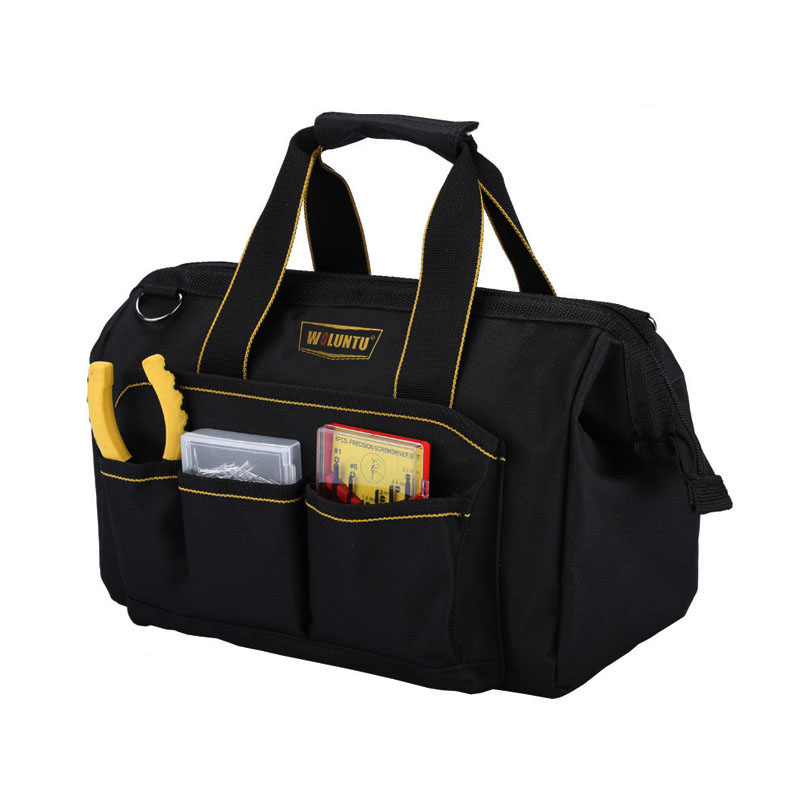 Portable Electrician Tool Bag Multifunction Capacity Tote Bags Black