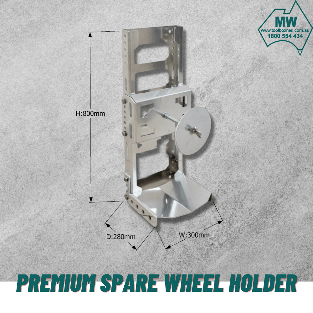 Premium Spare Wheel Holder MW TOOLBOX TRAILER & CANOPY CENTRE