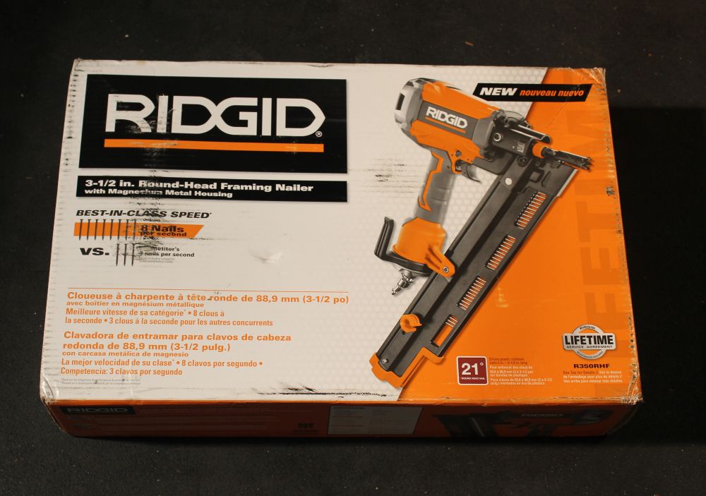 Ridgid 21Degree 31/2 in. RoundHead Framing Nailer Review (Model