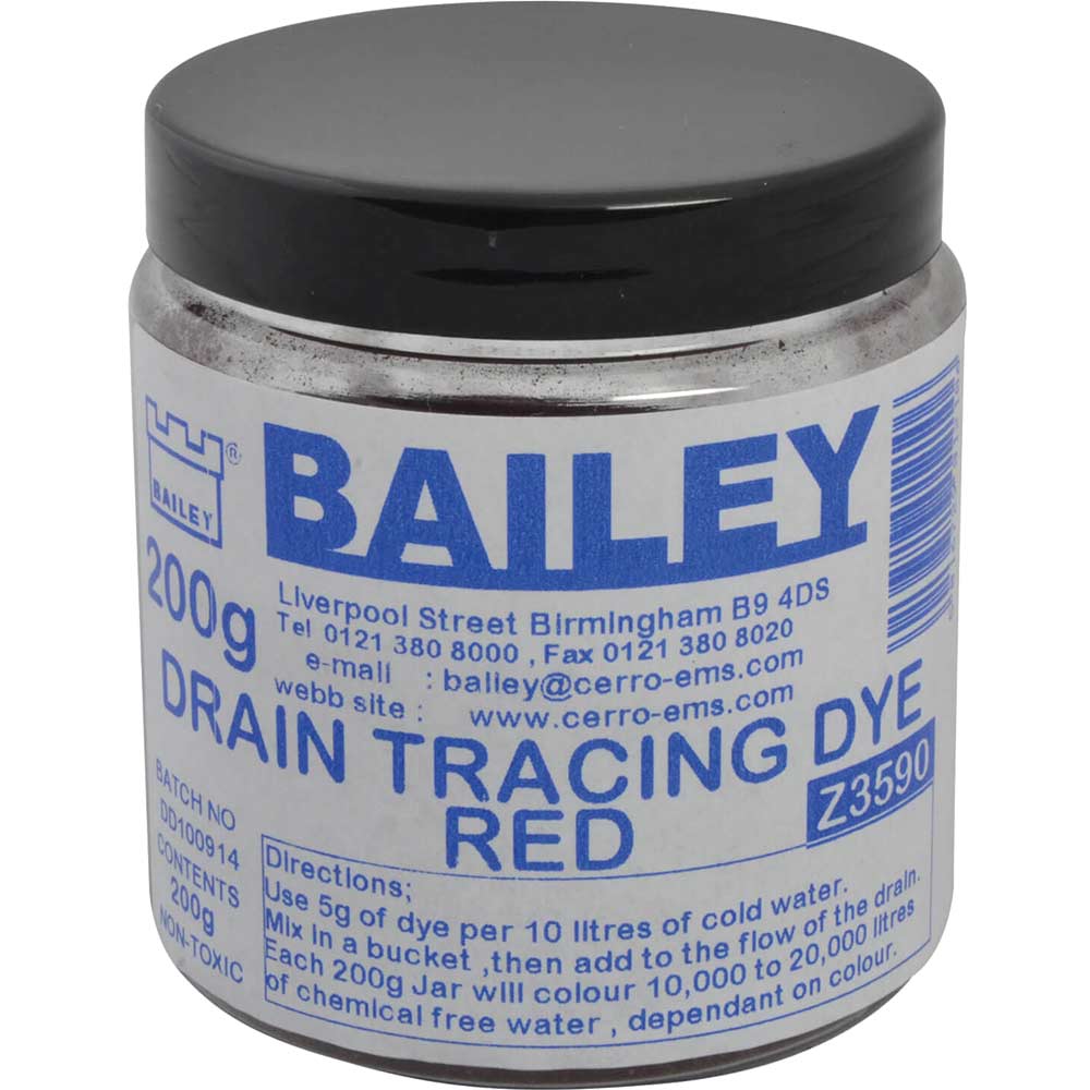 Bailey Drain Tracing Dye Red 200g