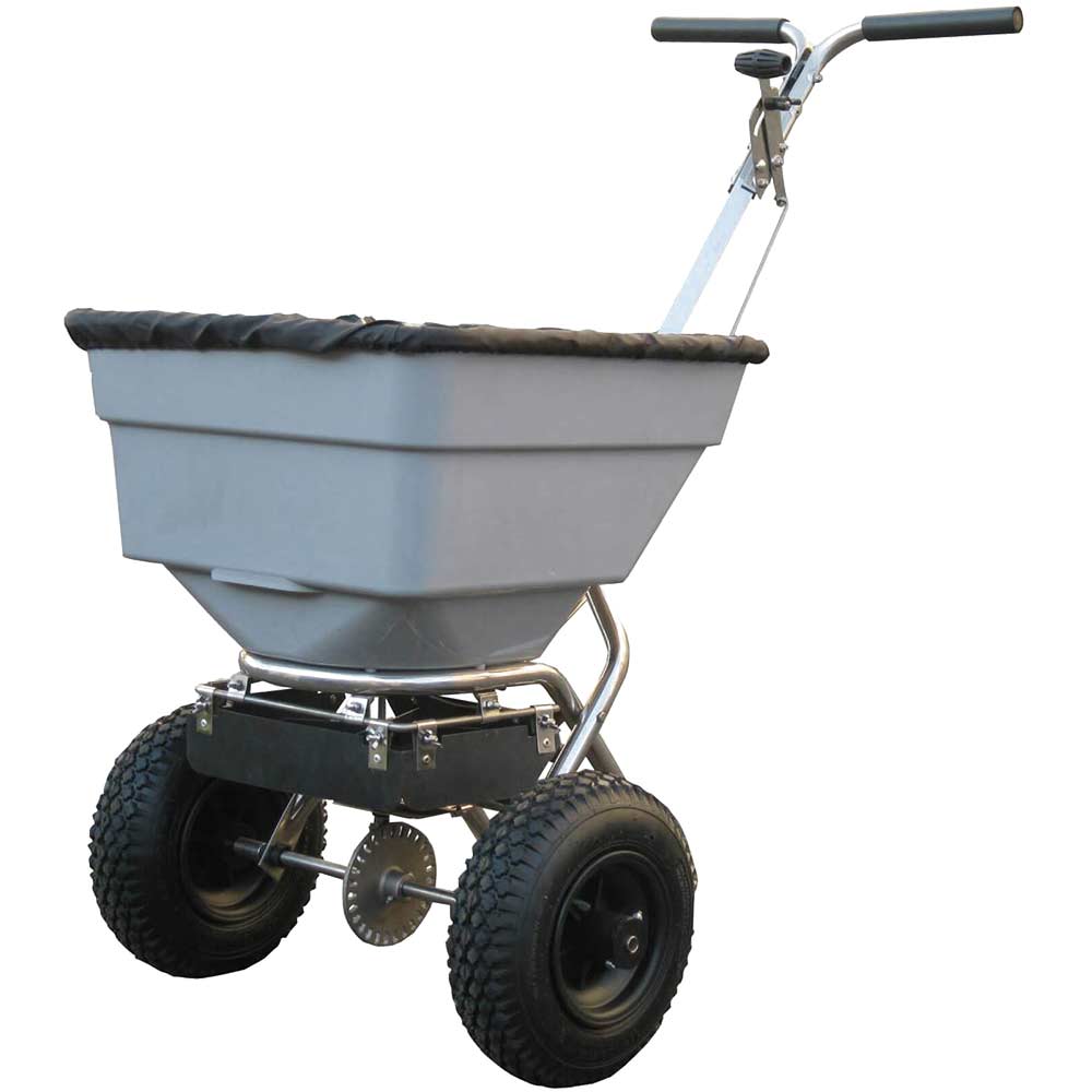 Handy THSS100 Stainless Steel Push Feed, Grass & Salt Broadcast Spreader