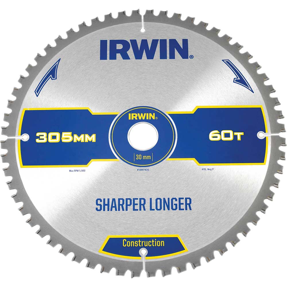 Irwin ATB Ultra Construction Circular Saw Blade 216mm 60T 30mm