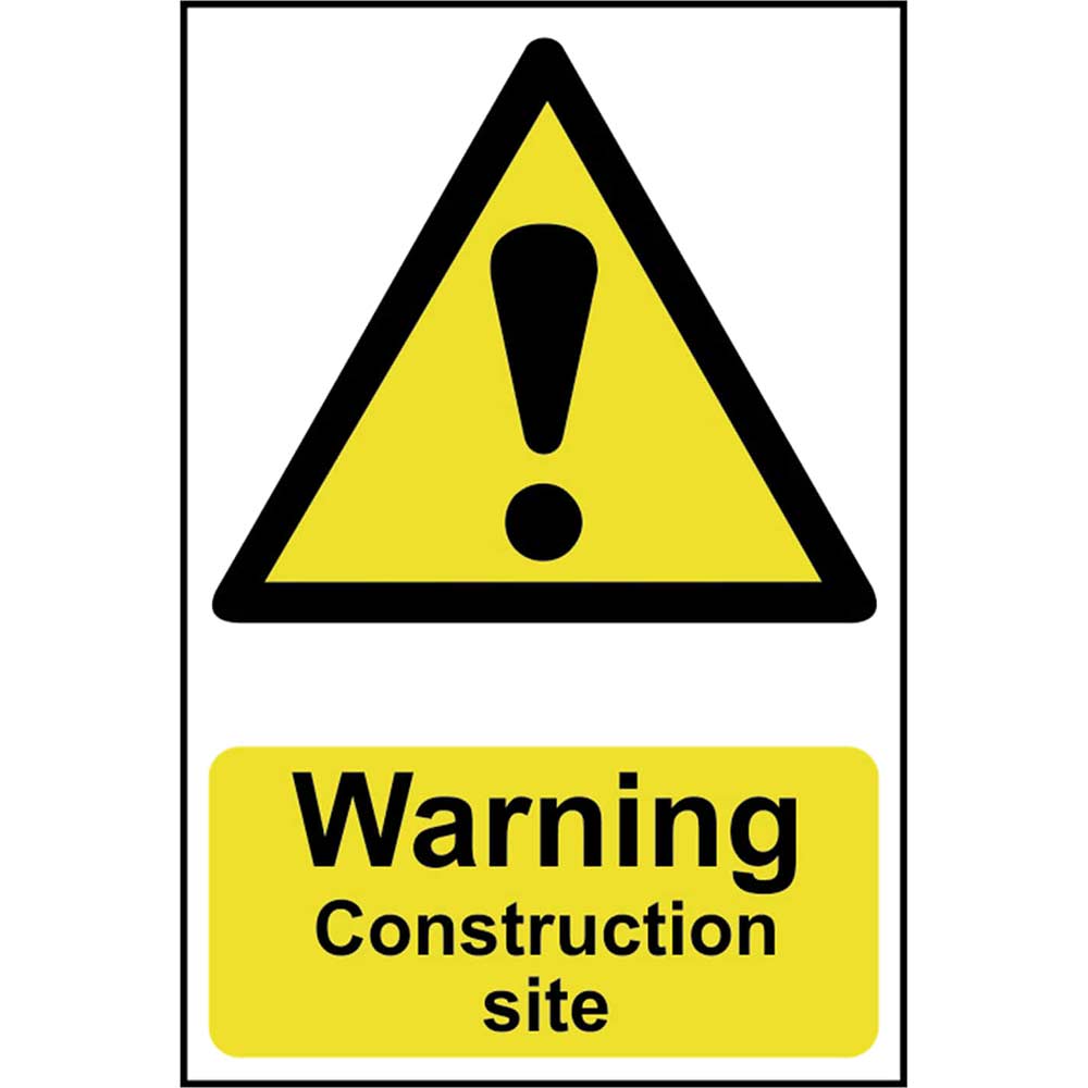 Scan Warning Construction Site Sign Safety & Warning Signs