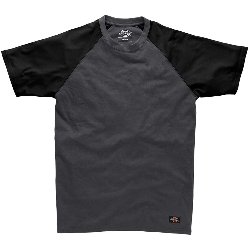 Dickies Mens Two Tone TShirt Grey/ Black XL