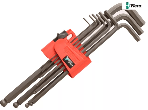 Wera HexPlus Key Set Ball End Black Set of 9 Metric (1.510mm