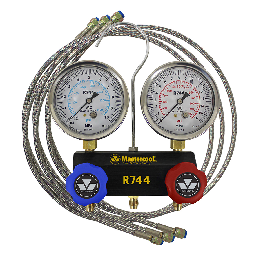 Mastercool 55661 R744 (CO2) 2Way Aluminium Manifold Gauge Set at