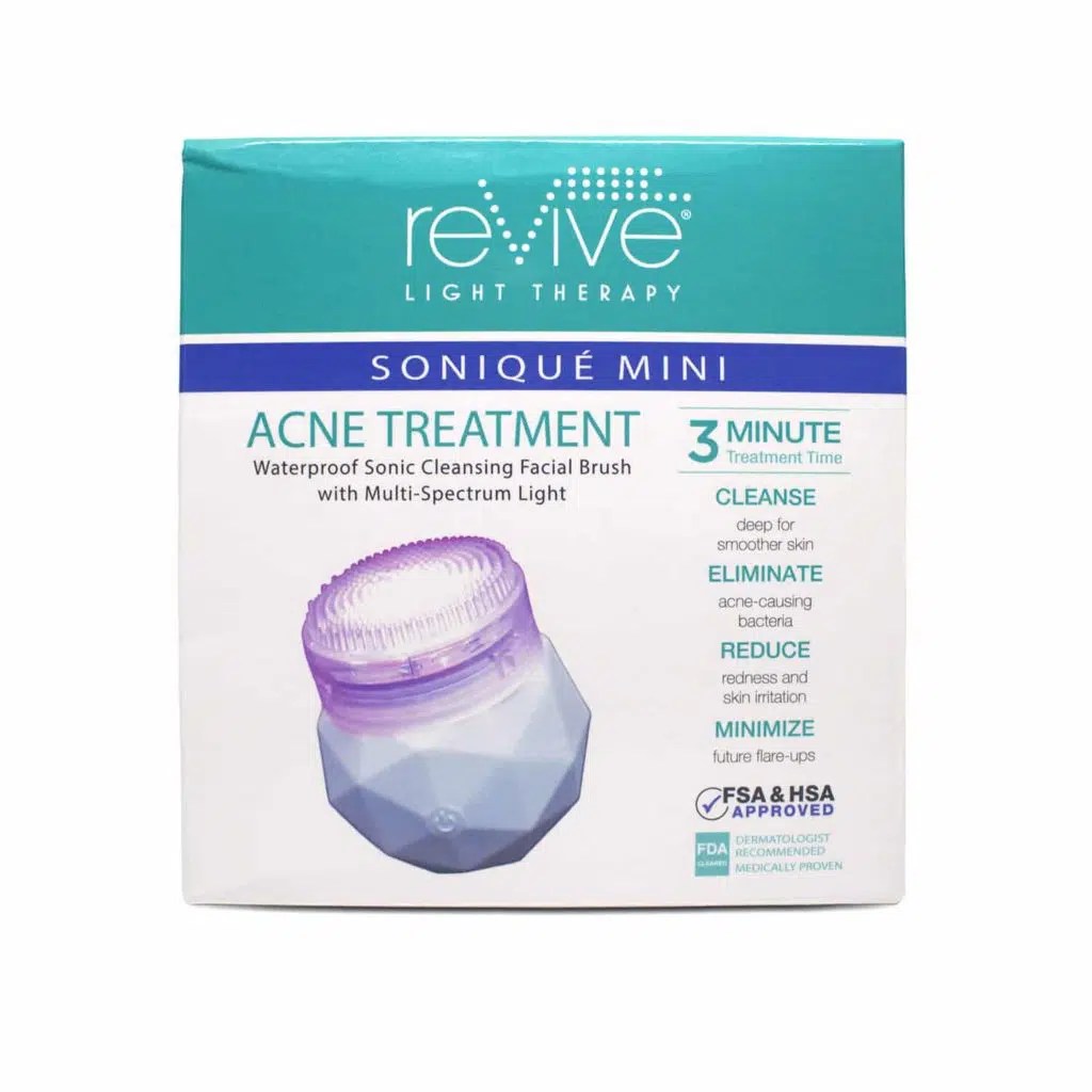 reVive Light Therapy® Soniqué Mini Acne Treatment Waterproof Sonic Cleansing Brush with Multi