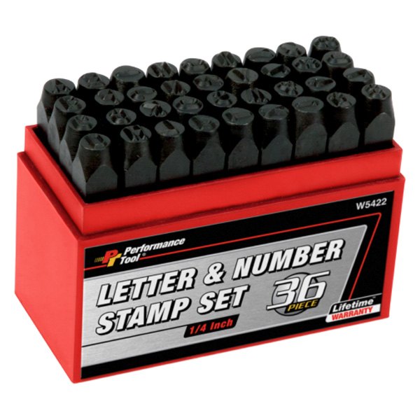 Performance Tool® W5422 1/4" Steel Letter/Number Stamp