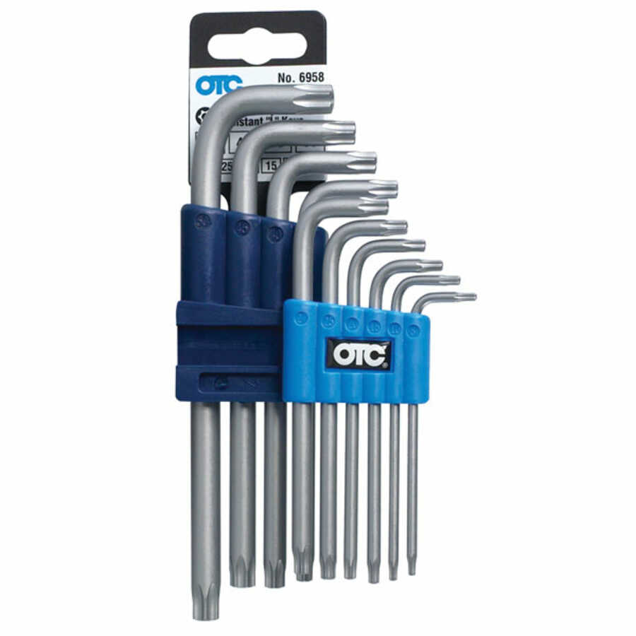 OTC 6958 Tamper Resistant TORX L Keys TT8 to TT50 10Pc