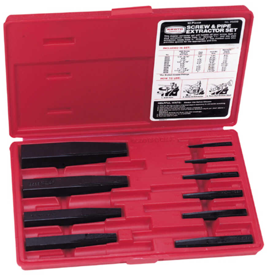10Piece Screw Extractor Set by Stanley Proto Industrial Tools