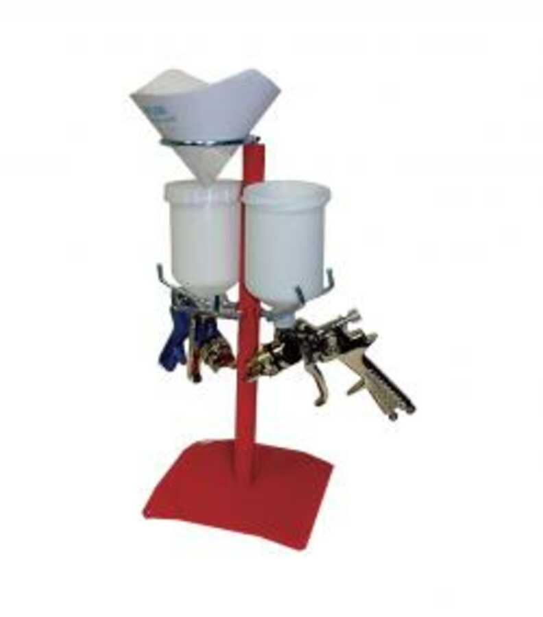 AES Industries 164 Three Gun Holder w/ Paint Strainer Stand