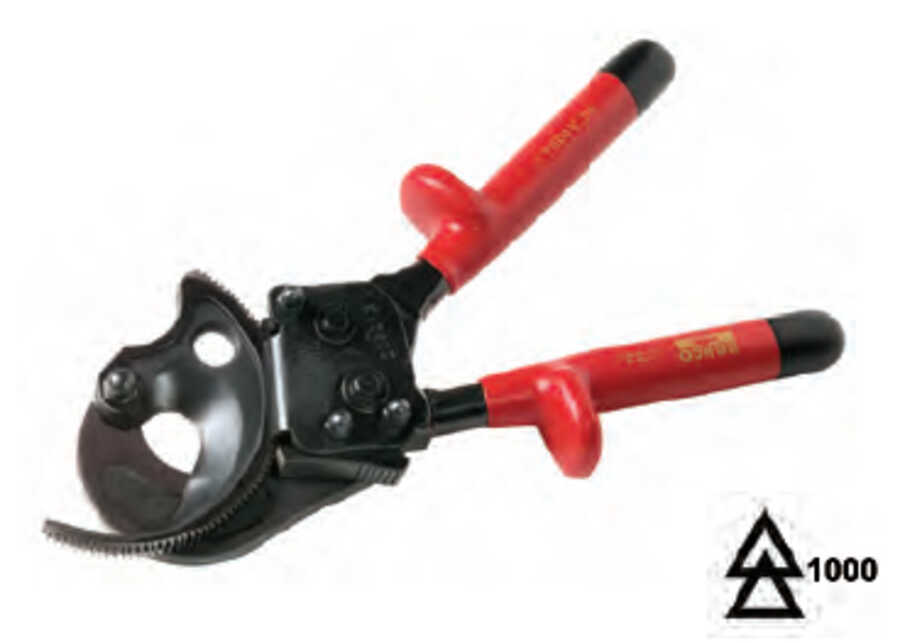 1000V Insulated Ratchet Action Cable Cutter (35mm Capacity) Bahco