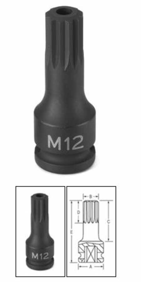 3/8 Inch M16 Triple Square Driver Grey Pneumatic 1116S