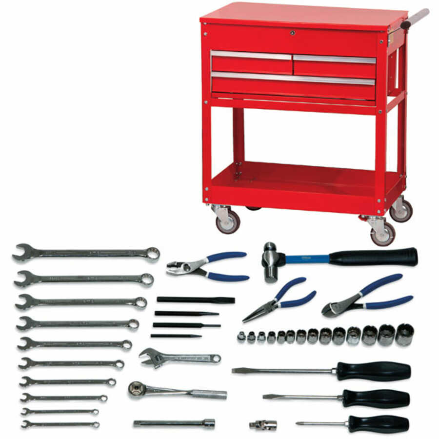 Basic Service Tool Set 41 Pc w Tool Box J.H. Williams WSC41TB