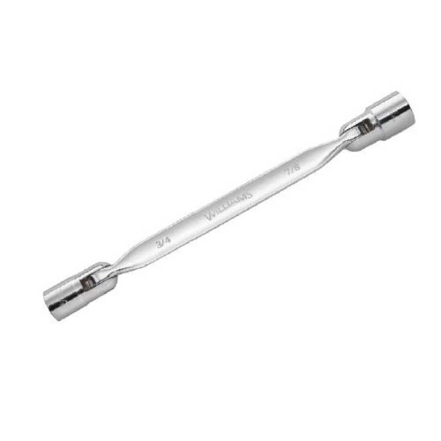 High Polish Chrome Double 12 Point FlexHead SemiDeep Socket End