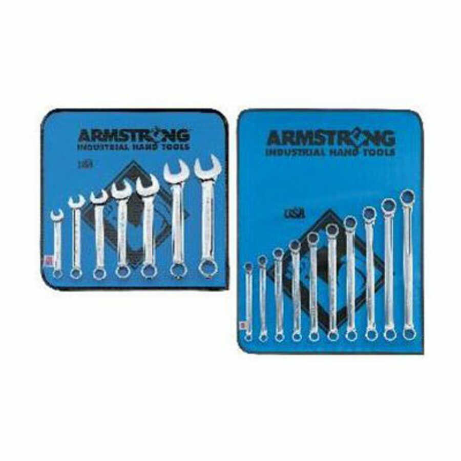 Armstrong 17 Piece 12 Point Full Polish Box Ratcheting Wrench Set 27708