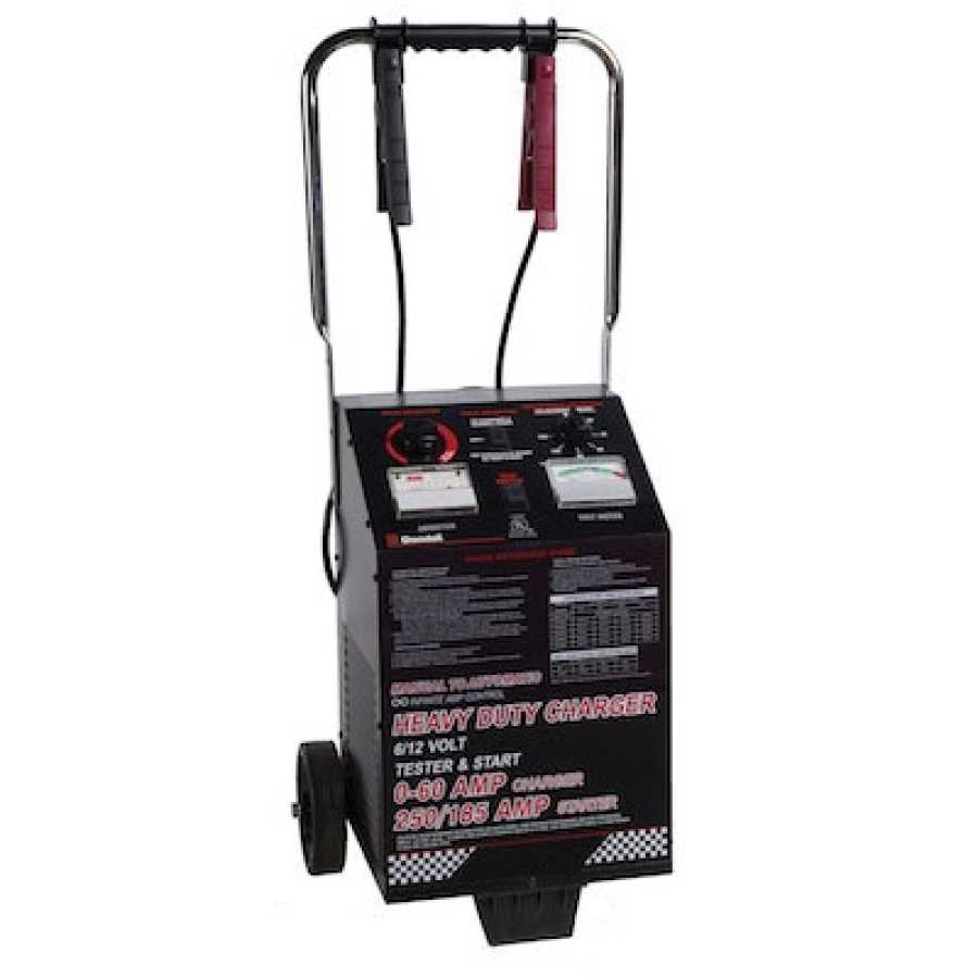 Wheeled Battery Charger/Starter w Test Function 6/12V 060/250 Amp