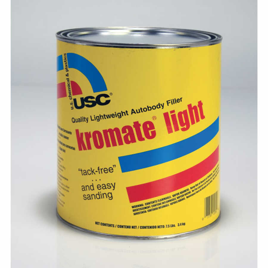 Kromate Light Quality Lightweight Autobody Filler YellowGold Gallon