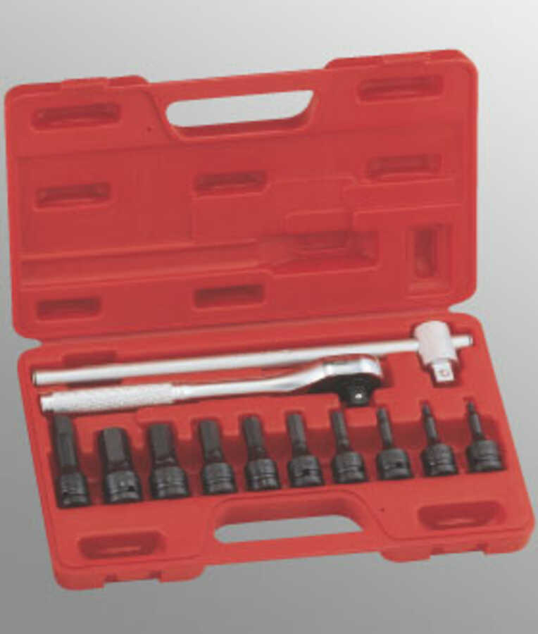 12PC 1/2 Dr. Metric Hex Head Socket by Genius Tools