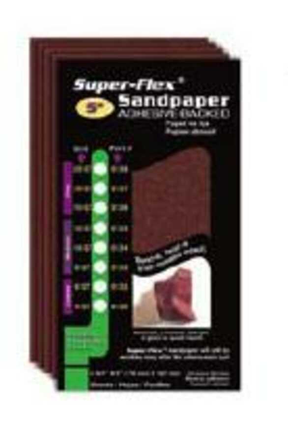 40 Grit SuperFlexÂ® (Cloth) Sandpaper 2 3/4'' X 5'' 4 Pack Style