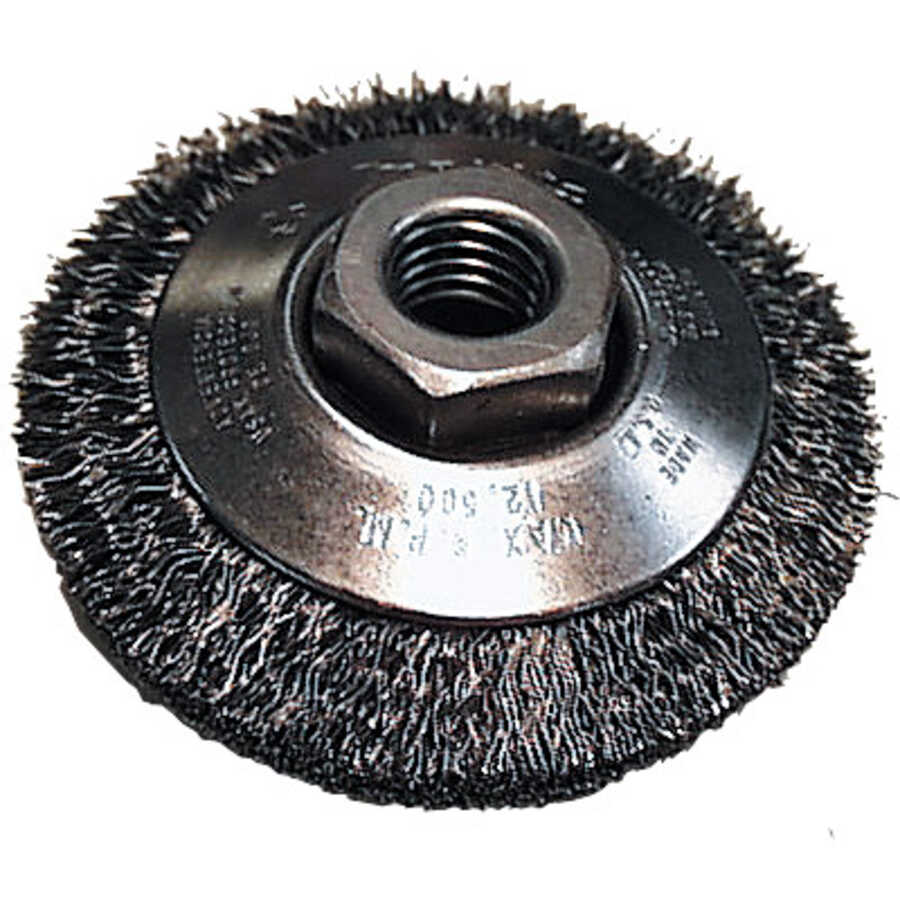 33/8 Bevel Wire Brush, 5/8 11 Arbor Makita 743210A