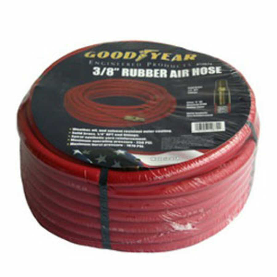Heimwerker Good Year 25' x 1/2" 250 PSI Rubber Air Compressor Hose 12192 Goodyear USA RED