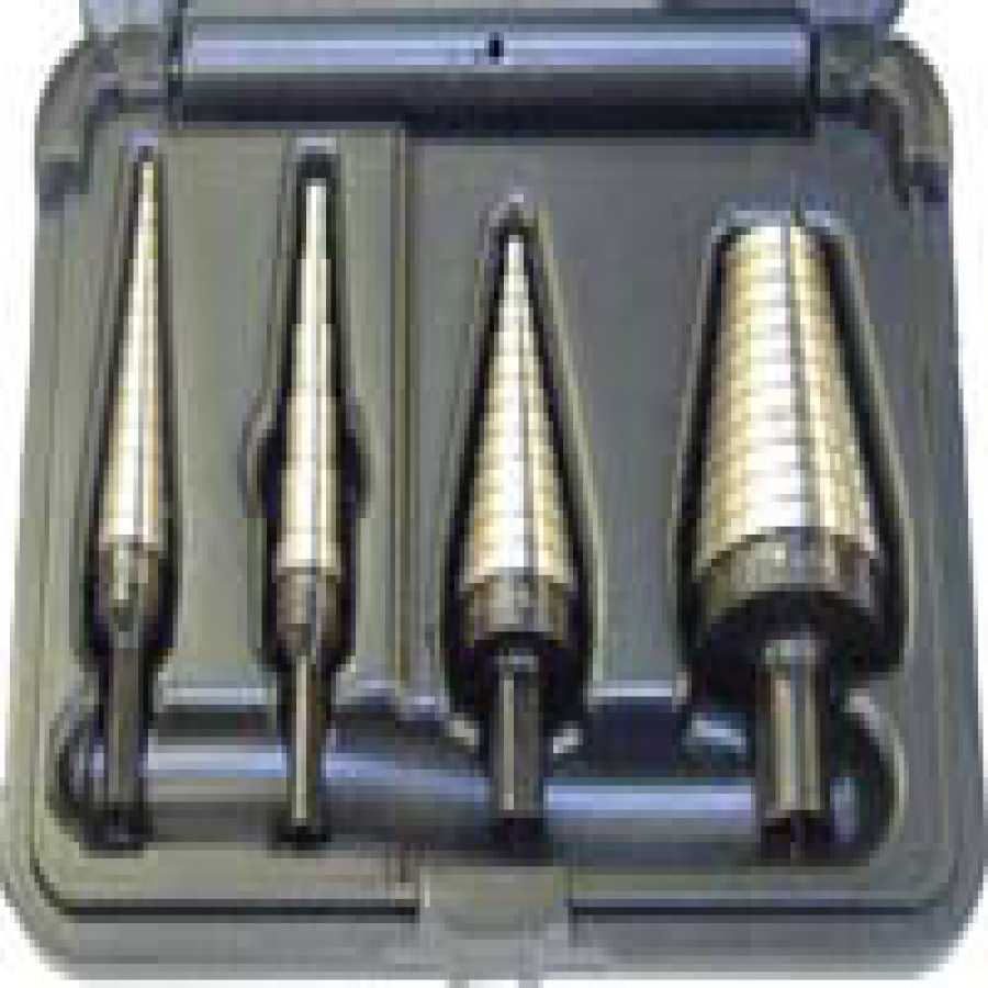 10225 4Piece General Purpose IRWIN Step Drill Bit Set Metalworking & Multipurpose Drill Bits