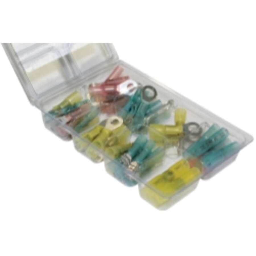 The Best Connection HEAT SHRINK SOLDER SEAL TERMINAL KIT 60 PCS 6977F
