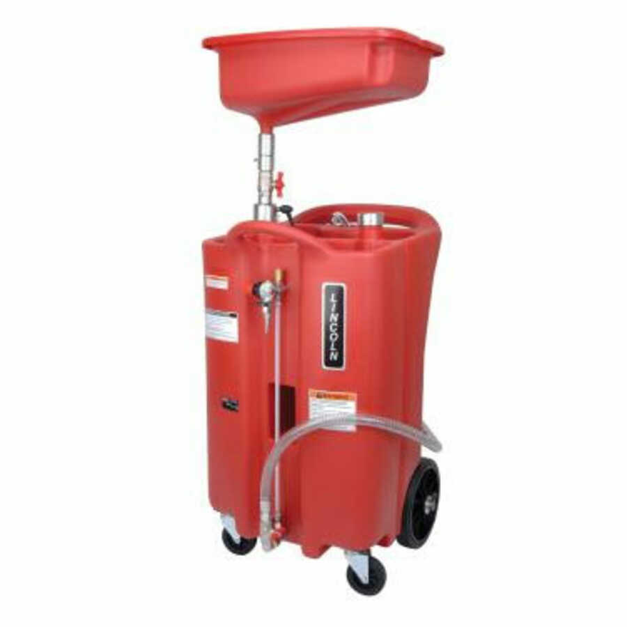 Lincoln 3624 Pressurized 26 Gallon Plastic Used Fluid Evacuation Tank
