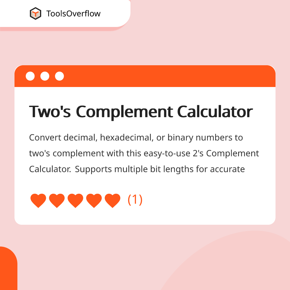 Two's Complement Calculator