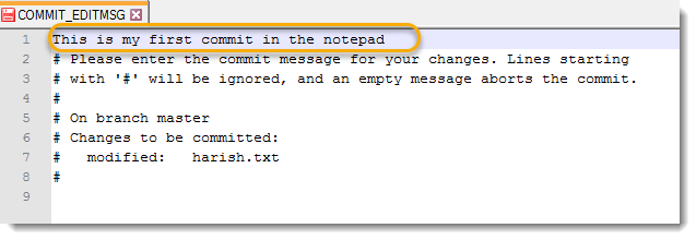 How to commit the changes in Git with and without commit message