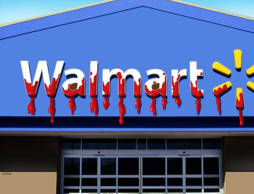 walmartred By Lubomir Kotrha Politics Cartoon TOONPOOL