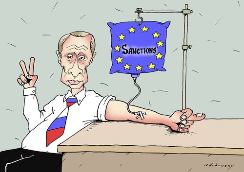 drip sanctions By Dubovsky Alexander Politics Cartoon TOONPOOL