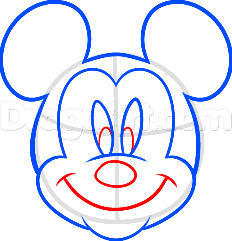 How To Draw Mickey Mouse For Kids, Easy Tutorial, 7 Steps Toons Mag