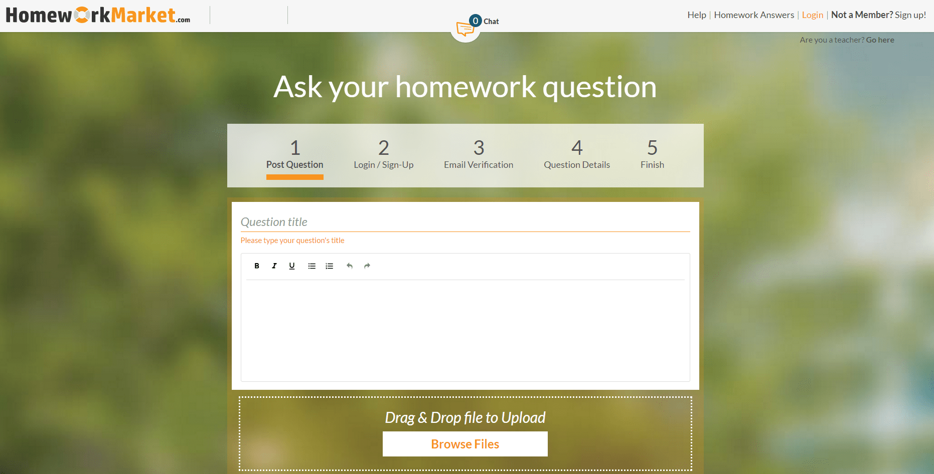 Homework Market Com Review