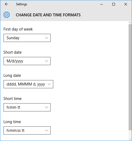 2 Options to Change / Customize Date & Time Format in Windows 10